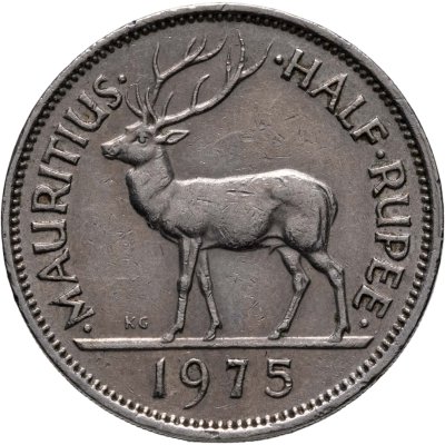 купить Маврикий 1/2 рупии (rupee) 1975