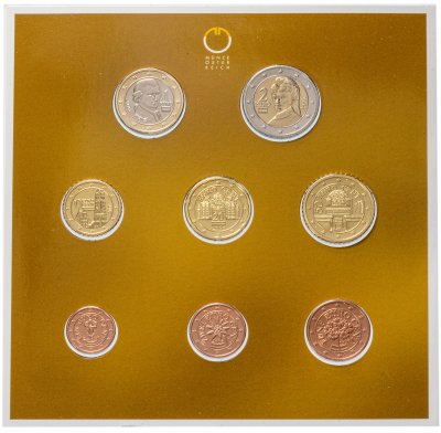 купить Австрия 2006 официальный годовой набор евро из 8 монет в буклете