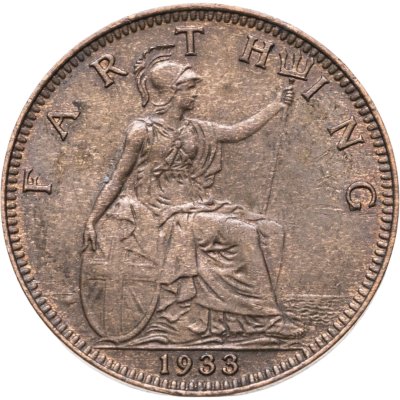 купить Великобритания 1 фартинг (farthing) 1933