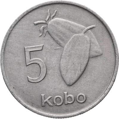 купить Нигерия 5 кобо (kobo) 1973