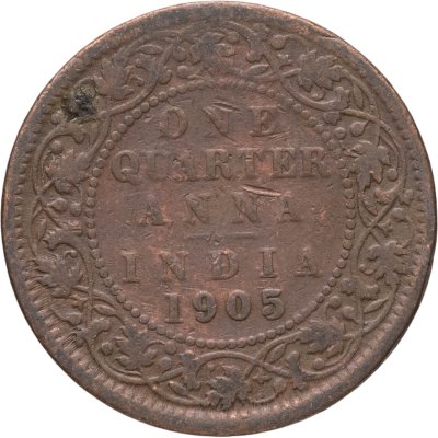 купить Британская Индия 1/4 анны (anna) 1905