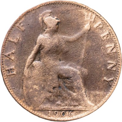 купить Великобритания 1/2 пенни (penny) 1906