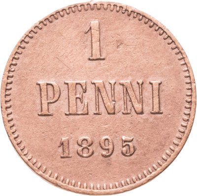 купить 1 пенни (penni) 1895, монета для Финляндии
