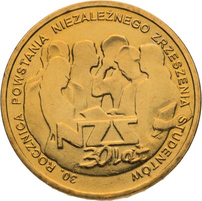 купить Польша 2 злотых 2011 "30 лет Независимому Студенческому Союзу (NZS)"