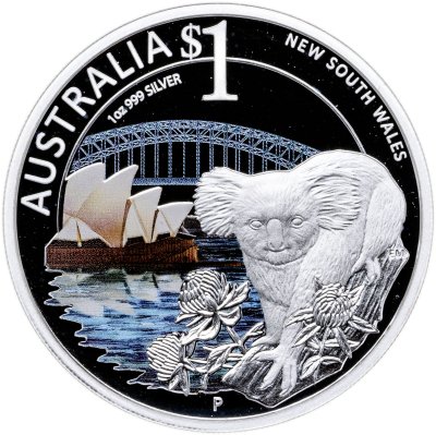купить Австралия 1 доллар 2010 "Выставка ANDA - Сидней - Новый Южный Уэльс - Коала", в футляре с сертификатом