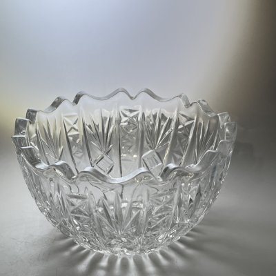 купить Салатник круглой формы с геометрическим декором, хрусталь, СССР, 1970-1990 гг.