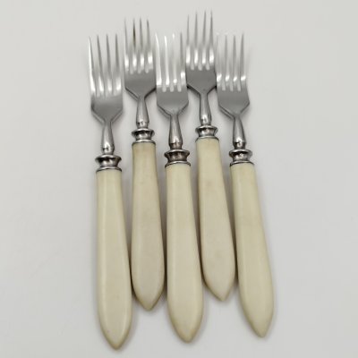 купить Набор вилок на 5 персон, сталь, пластик, Завод «Труд» (р.п. Вача), СССР, 1960-1980 гг.