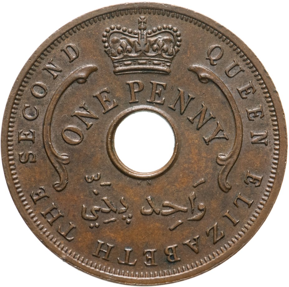 купить Британская Западная Африка 1 пенни (penny) 1957 Знак монетного двора: "KN"