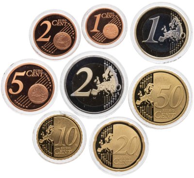 купить Португалия, годовой набор из 8 монет евро 2009 г. Proof в оригинальном подарочном футляре с номерным сертификатом