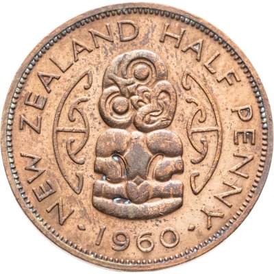 купить Новая Зеландия 1/2 пенни (penny) 1960