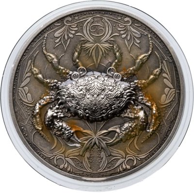 купить Ниуэ 12 долларов 2024 "Знак зодиака Рак" в футляре, с сертификатом