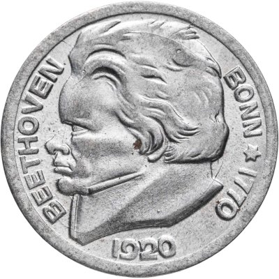 купить Германия "Бонн" 10 пфеннигов 1920 нотгельд "Людвиг ван Бетховен"