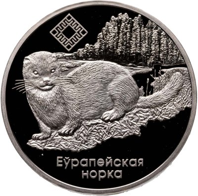 купить Беларусь 1 рубль 2006 "Заказники Беларуси - Красный бор Европейская норка Шпажник черепитчатый" в капсуле