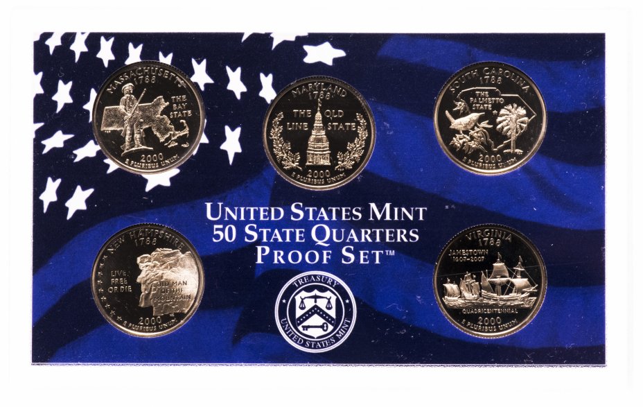 купить США набор монет "Штаты Америки" 2000 (S)