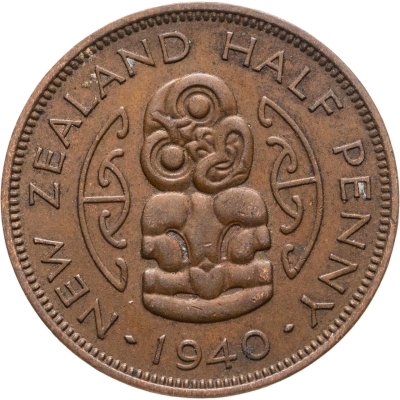 купить Новая Зеландия 1/2 пенни (penny) 1940