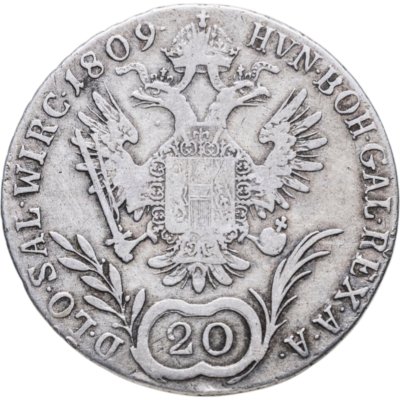 купить Австрия 20 крейцеров 1809, двор С