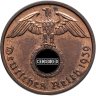 Купить Германия (Третий рейх) 2 рейхспфеннига (reichspfennig) 1939 B, в слабе Монетник.ру MS61