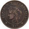 Купить Франция 2 сантима (centimes) 1890