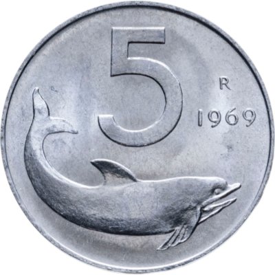 купить Италия 5 лир 1969-1983, случайный год