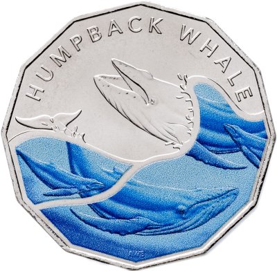 купить Австралия 50 центов 2023 "Австралийская антарктическая территория - горбатый кит"