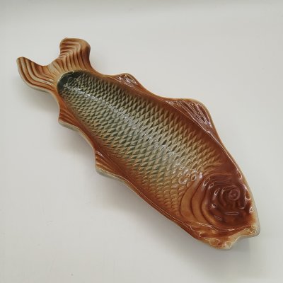 купить Селёдочница в форме рыбы, фаянс, роспись, СССР, 1950-1970 гг.