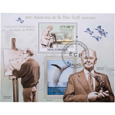 купить Мозамбик марки квартблок "Фауна. Птицы" 2009