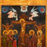 Купить Икона "Распятие Господне"  ("Распятие Христово"), дерево, темпера, Российская империя, 1850-1900 гг.