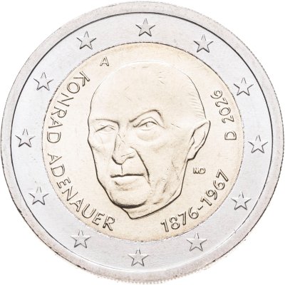 купить Германия 2 евро 2026 "Конрад Аденауэр" Двор A