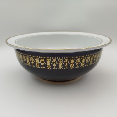 купить Салатник, украшенный цветочным орнаментом, фарфор, крытье, золочение, Graf Von Henneberg Porzellan, 1777 Jlmenau, ГДР, 1977-1990 гг.