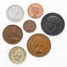 Купить Великобритания набор 7 монет 1/2, 1 пенни (penny), 2, 5 пенсов (pence), 1 фунт (pound) 1919-2005