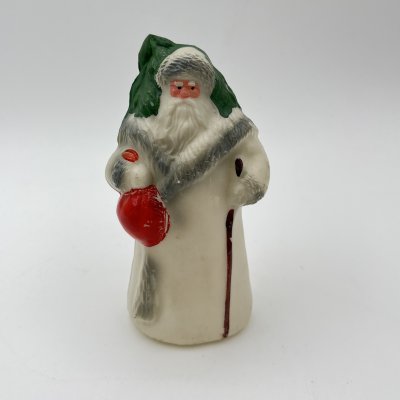 купить Игрушка новогодняя (под елку) "Дед мороз с подарками", пластик, роспись, СССР, 1960-1980 гг.