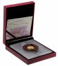 Купить Острова Кука 20 долларов 2008 "Пионы - цветы небесной красоты" Proof в стеклянной рамке на подставке