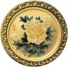 Купить Острова Кука 20 долларов 2008 "Пионы - цветы небесной красоты" Proof в стеклянной рамке на подставке