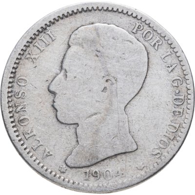 купить Испания 1 песета (peseta) 1904