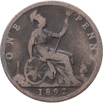 купить Великобритания 1 пенни (penny) 1892