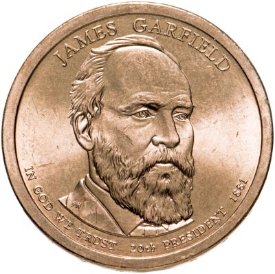 купить США 1 доллар (dollar) 2011 Джеймс Гарфилд (20-й президент США) знак монетного двора "P" - Филадельфия