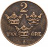 Купить Швеция 2 эре (ore) 1909-1950 (случайный год)