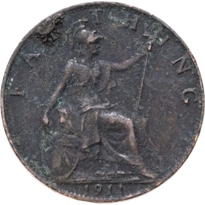 купить Великобритания 1 фартинг (farthing) 1911