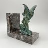 Купить Подставка для книг (букенд) со скульптурной композицией в в иде молящегося ангела, мрамор, металл, литье, Западная Европа, 1970-1990 гг.