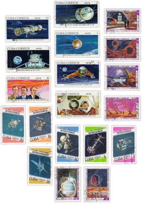 купить Куба набор из 19 марок 1975 "Космос"