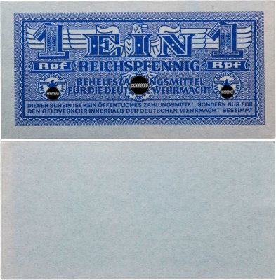 купить Германия, Третий рейх, 1 рейхспфенниг 1942 для военнослужащих Вермахта