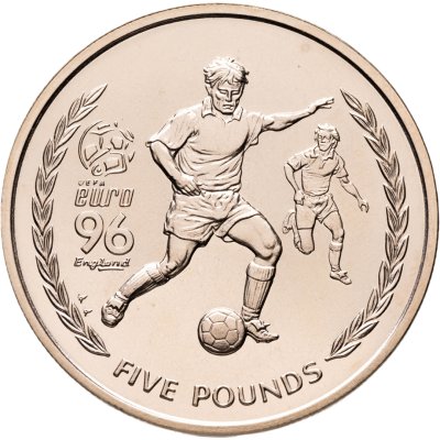 купить Остров Мэн 5 фунтов (pounds) 1996 "Чемпионат Европы по футболу 1996, Англия"