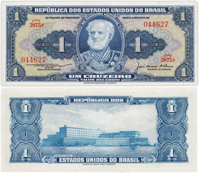 купить Бразилия 1 крузейро 1944