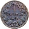 Купить Германия, Нассау 1 крейцер 1861