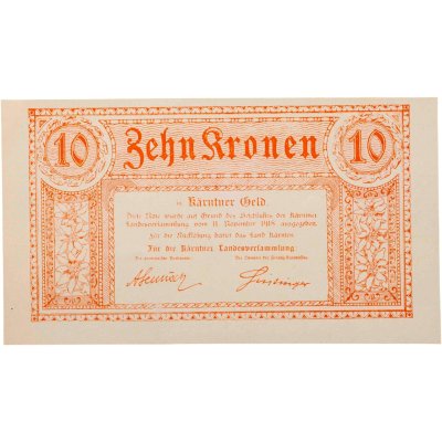 купить Австрия (Каринтия) 10 крон 1918 года