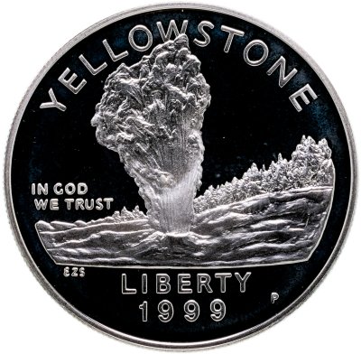 купить США 1 доллар 1999 "Йеллоустон" в футляре