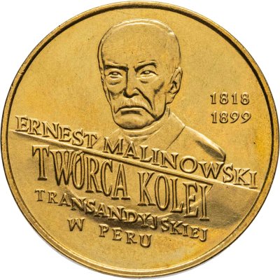 купить Польша 2 злотых 1999 «Польские путешественники - Эрнест Малиновский (1818-1899)»