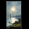 Купить Картина "Морской пейзаж" в раме с рельефным декором, подпись "Сollianos" (артель художников), холст, масло, дерево, золочение, Российская империя, 1890-1915 гг.