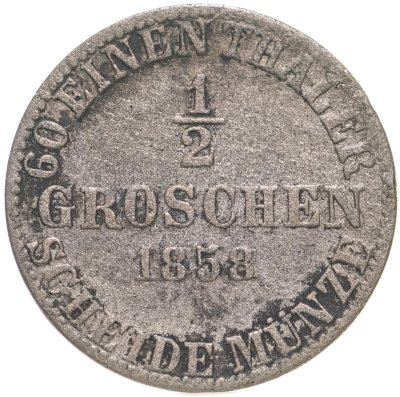 купить Германия, Ганновер 1/2 гроша 1858