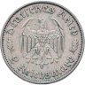 Купить Германия 2 рейхсмарки (reichsmark) 1934 F 175 лет со дня рождения Фридриха Шиллера Третий рейх